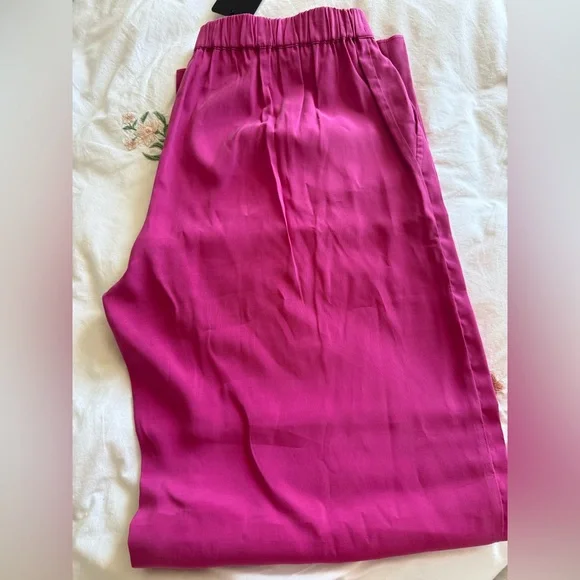 Marina Rinaldi RUPIA WIDE LEG Fuchsia Pants NWT- 16 - Picture 4 of 9